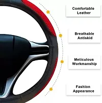 Car Steering Cover Red Black 6G Better Grip For Tata Tiago Facelift-thumb2