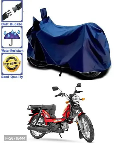 RONISH Waterproof Bike Cover/Two Wheeler Cover/Motorcycle Cover (Navy Blue) For TVS Heavy Duty Super XL