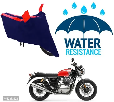 Designer Bike Body Cover Red And Blue For Royal Enfield Interceptor 650