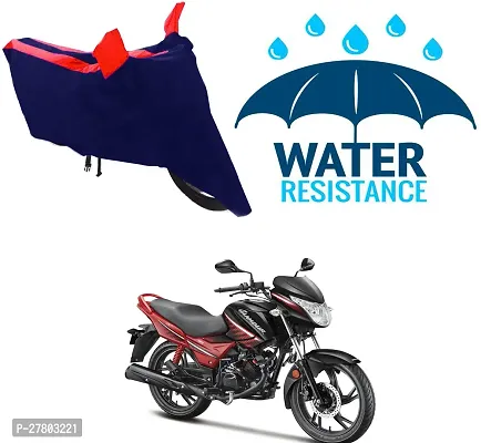 Designer Bike Body Cover Red And Blue For Hero Glamour I3S