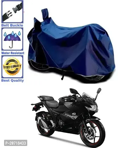 RONISH Waterproof Bike Cover/Two Wheeler Cover/Motorcycle Cover (Navy Blue) For Suzuki Gixxer SF