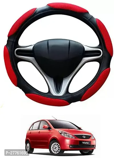 Car Steering Cover Red Black 6G Better Grip For Tata Vista