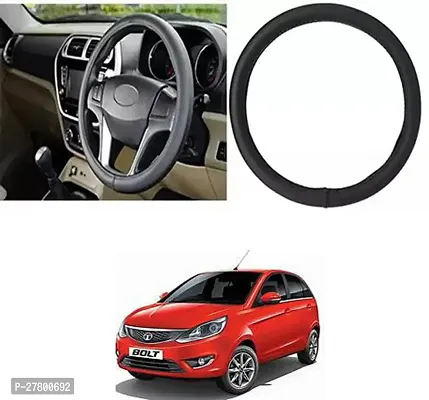 Designer Car Steering Cover Round Black For Tata Bolt