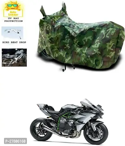 Designer Bike Body Cover Jungle Green For Kawasaki Ninja H2R-thumb0