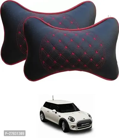 Stylish Car Neckrest Pillow Diamond Print Black For Universal For Car Cooper