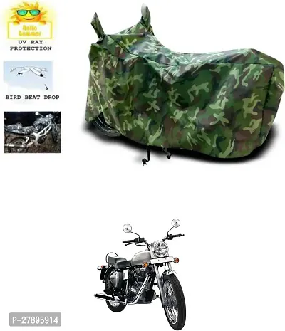 Designer Bike Body Cover Jungle Green For Royal Enfield Bullet Electra Twinspark-thumb0