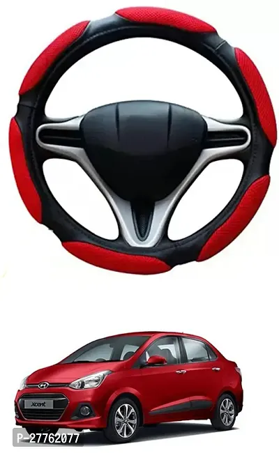 Car Steering Cover Red Black 6G Better Grip For Hyundai Xcent Facelift