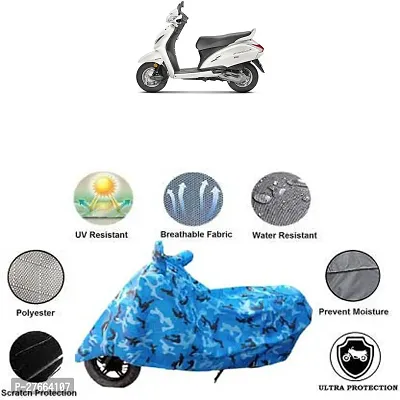 Stylish Blue Polyester Honda Activa Bike Cover