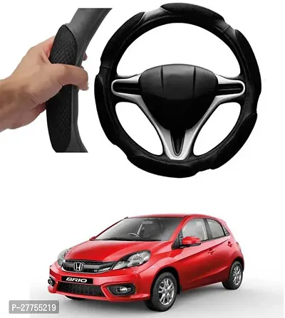 Car Steering Cover Black 6G Skidproof For Honda Brio Facelift