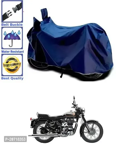 RONISH Waterproof Bike Cover/Two Wheeler Cover/Motorcycle Cover (Navy Blue) For Royal Enfield Bullet 350