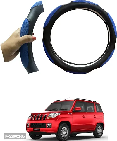 RONISH Car Steeing Cover/Black,Blue Steering Cover For Mahindra TUV300 PLUS