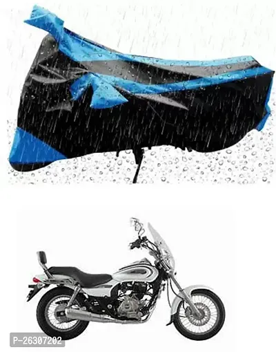 RONISH Two Wheeler Cover (Black,Blue) Fully Waterproof For Bajaj Avenger 220 Cruise