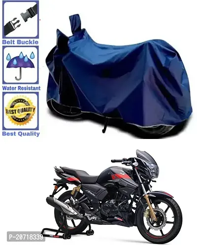 RONISH Waterproof Bike Cover/Two Wheeler Cover/Motorcycle Cover (Navy Blue) For TVS Apache RTR 180