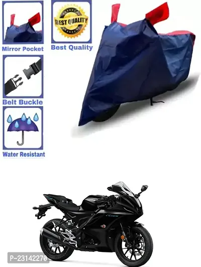 RONISH Waterproof Two Wheeler Cover (Black,Red) For Yamaha YZF-R15 V3 New BS6_k57
