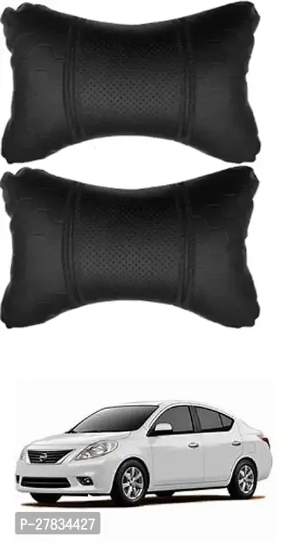 Comfortable Car Neckrest Pillow Black Football Design For Nissan Sunny