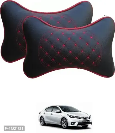 Stylish Car Neckrest Pillow Diamond Print Black For Toyota Corolla Altis