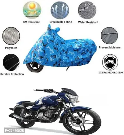 Protective Polyester Bike Body Cover For Bajaj V12-thumb0