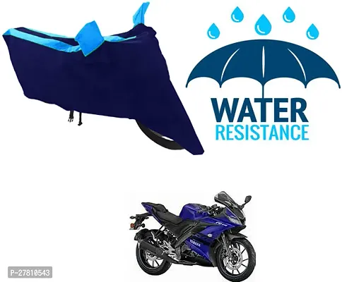 Classic Bike Body Cover Blue For Yamaha R15-thumb0