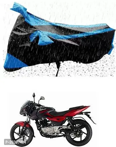 RONISH Two Wheeler Cover (Black,Blue) Fully Waterproof For Bajaj Pulsar 180 DTS-i-thumb0