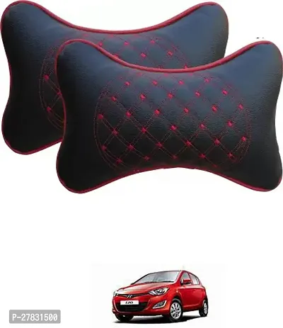 Stylish Car Neckrest Pillow Diamond Print Black For Hyundai i20