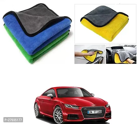 Car Cleaning Microfiber Cloth Pack Of 2 Multicolor For Audi TT Facelift