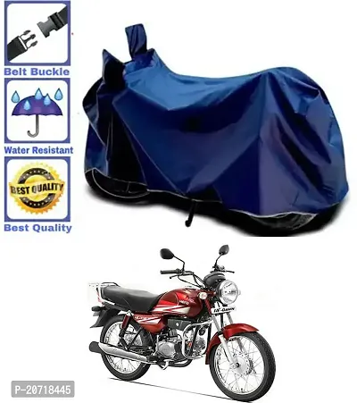 RONISH Waterproof Bike Cover/Two Wheeler Cover/Motorcycle Cover (Navy Blue) For Hero HF Dawn