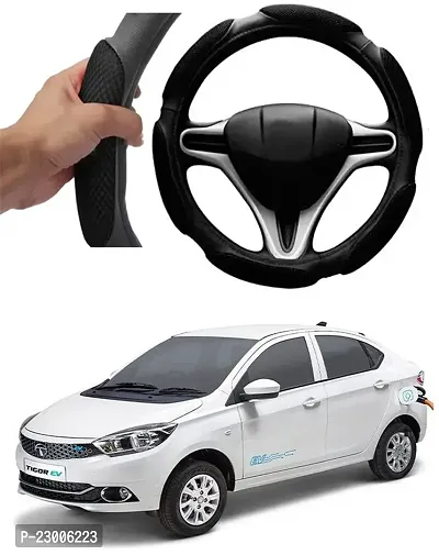 Car Better Grip Black Steering Wheel Cover (Slip-in) For Tata Tigor EV