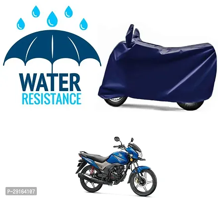 Classic Plain Two Wheeler Cover Blue For Honda SP 125-thumb0