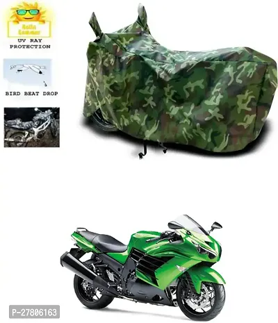 Designer Bike Body Cover Jungle Green For Kawasaki Ninja Zx-14R