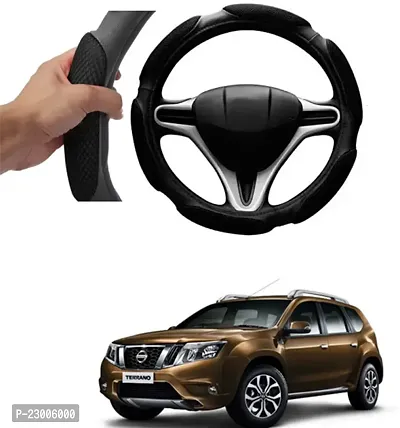 Car Better Grip Black Steering Wheel Cover (Slip-in) For Nissan Terrano