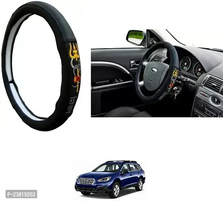 RONISH Exclusive Ring Type Car Steering Wheel Cover (Om Namah Shivay) Black For Sabaru Outback-thumb0