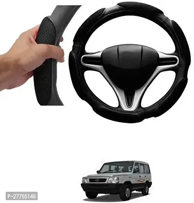 Car Steering Cover Black 6G Skidproof For Tata Victa-thumb0