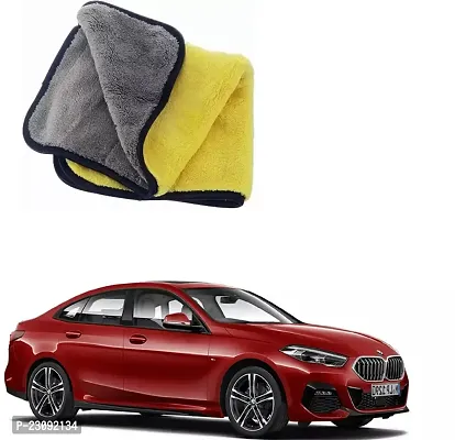 BHAVNISH Car Washing Cloth/Microfiber Cloth/Towel/Cleaning Cloth (Yellow) Pack Of 1,(400 GSM) For BMW 2 Series