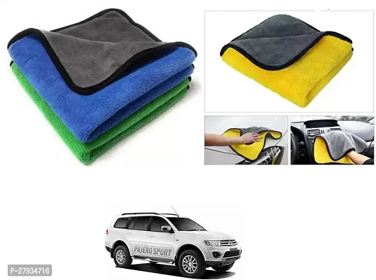 Car Cleaning Microfiber Cloth Pack Of 2 Multicolor For Mitsubishi Pajero Sport