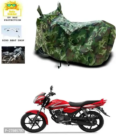 Designer Bike Body Cover Jungle Green For Tvs Phoenix 125