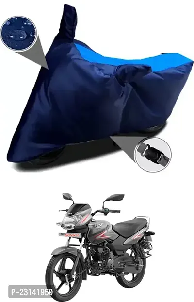 RONISH Waterproof Two Wheeler Cover (Black,Blue) For TVS Sport_t83