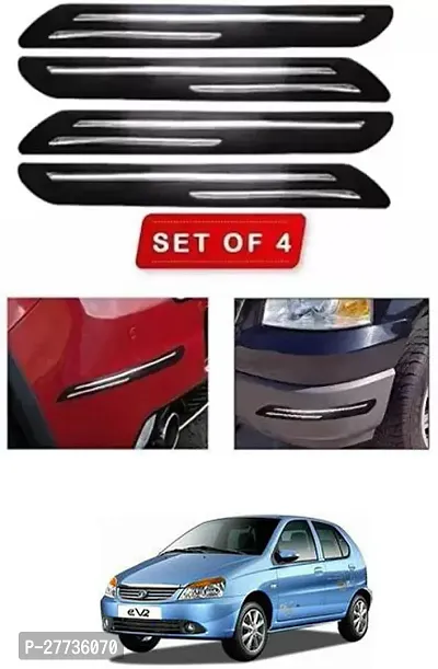 Protective Silicone Car Bumper Protector Guard For Tata Indica Ev2-Pack Of 4