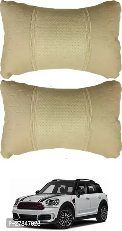 Stylish Car Neckrest Pillow Football Design Beige For Universal For Car Countryman