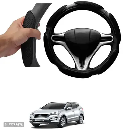 Car Steering Cover Black 6G Skidproof For Hyundai Santafe-thumb0