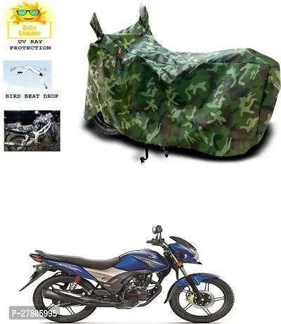 Designer Bike Body Cover Jungle Green For Honda Shine-thumb0