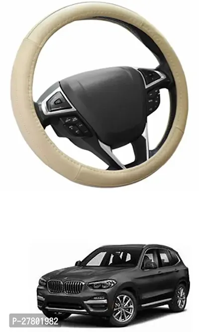 Designer Car Steering Cover Round Beige For Bmw X1