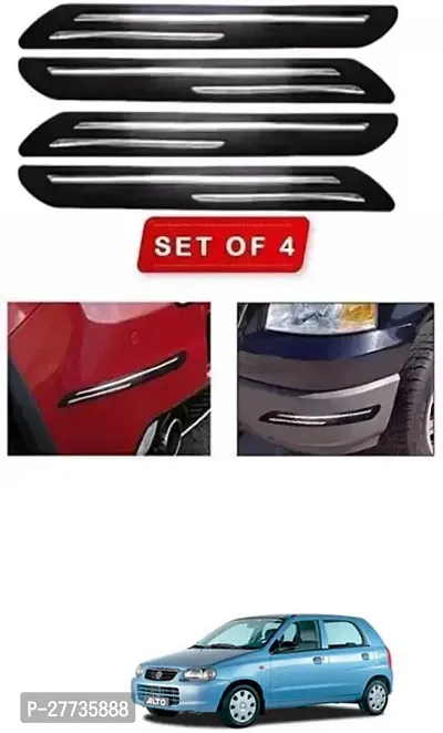 Protective Silicone Car Bumper Protector Guard For Maruti Suzuki Alto-Pack Of 4-thumb0