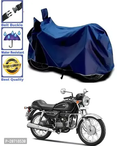 RONISH Waterproof Bike Cover/Two Wheeler Cover/Motorcycle Cover (Navy Blue) For Hero Splendor PRO