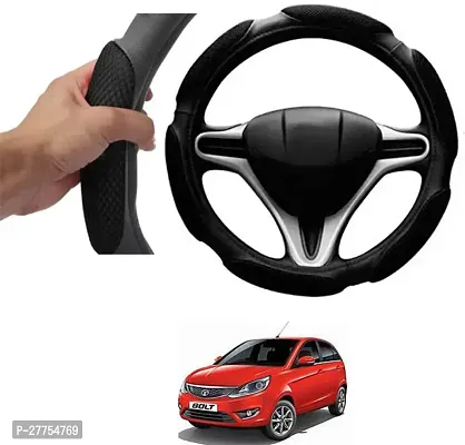 Car Steering Cover Black 6G Skidproof For Tata Bolt-thumb0