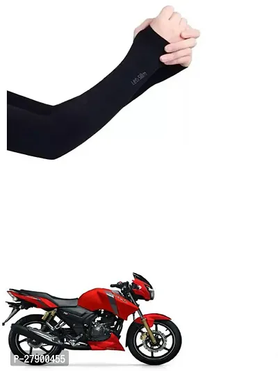 Stylish Breathable and Stretchable Arm Sleeve With Thumb Hole For TVS Apache RTR 160