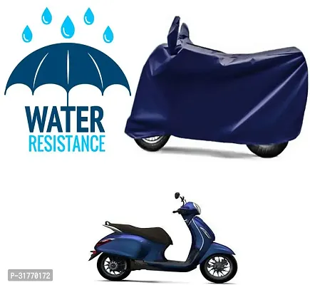 Splendid Waterproof Polyester Two Wheeler Cover Suitable For Bajaj Chetak Bikes-thumb0