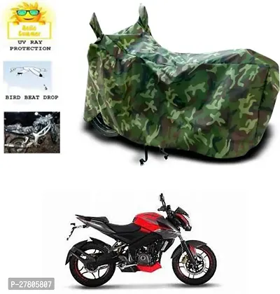 Designer Bike Body Cover Jungle Green For Bajaj Pulsar 200 Ns Dts-I
