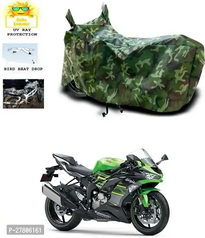 Designer Bike Body Cover Jungle Green For Kawasaki Ninja Zx-6R-thumb0