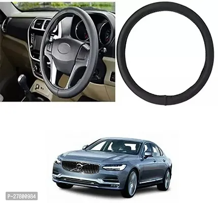 Designer Car Steering Cover Round Black For Volvo S90