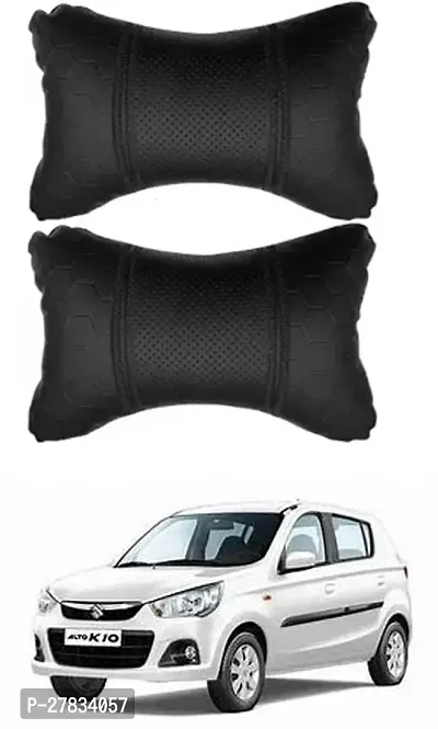 Comfortable Car Neckrest Pillow Black Football Design For Maruti Suzuki Alto K10-thumb0